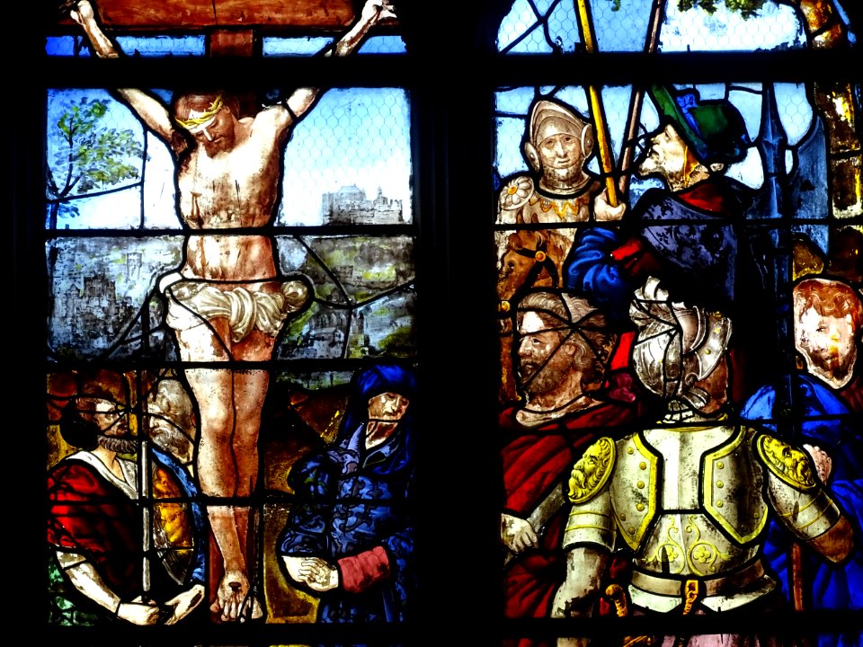Vitrail, église Saint-Martin, Triel-sur-Seine, Yvelines 