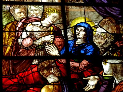 Vitrail, église Saint-Martin, Triel-sur-Seine, Yvelines 