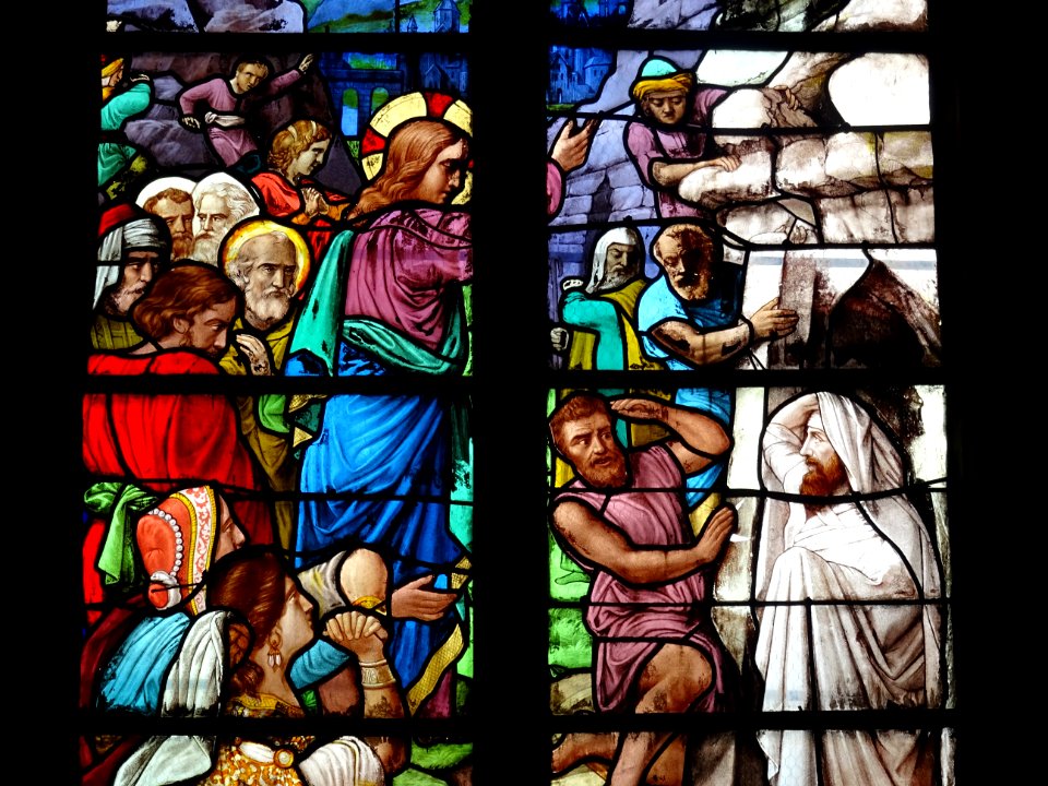 Vitrail, église Saint-Martin, Triel-sur-Seine, Yvelines 
