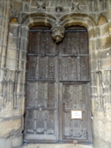 Porte de l'église Saint-Martin, Triel-sur-Seine, Yvelines 
