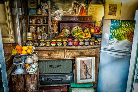 City cityscape food display