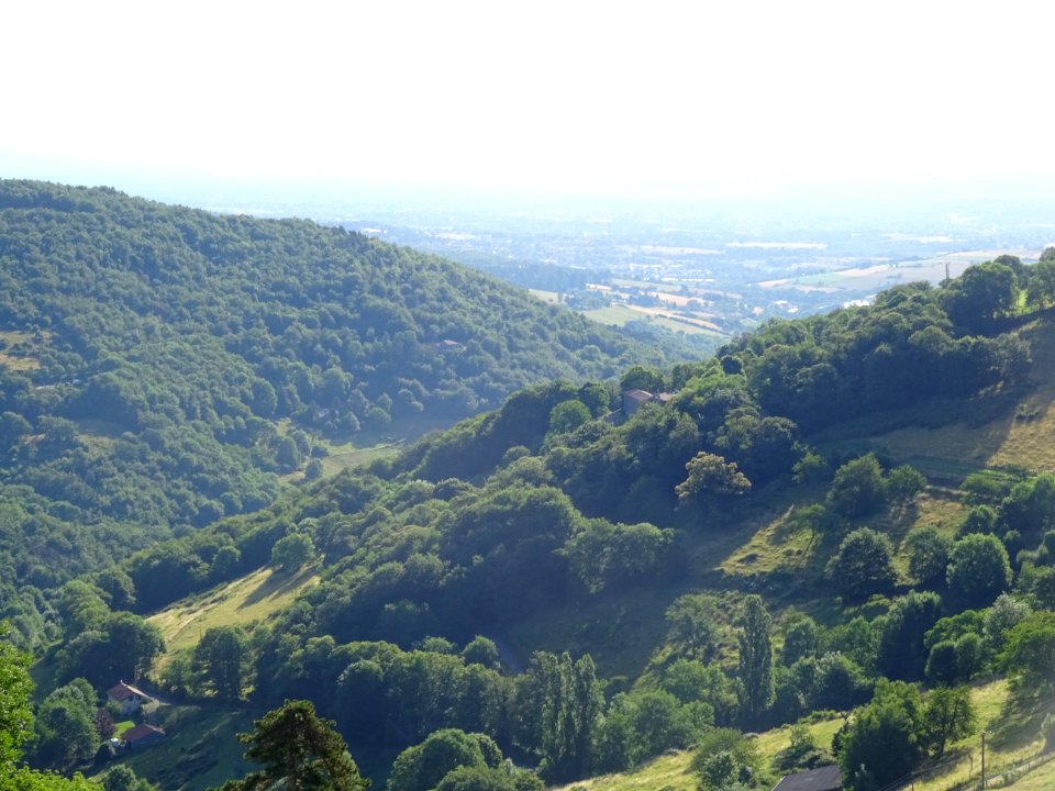 Vue depuis Yzeron sur la plaine lyonnaise, Rhône 