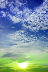 Sunset colorful sky clouds in sky photo