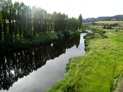 L' Allier, depuis le Pont de l'Allier, à l'entrée de Lango… 