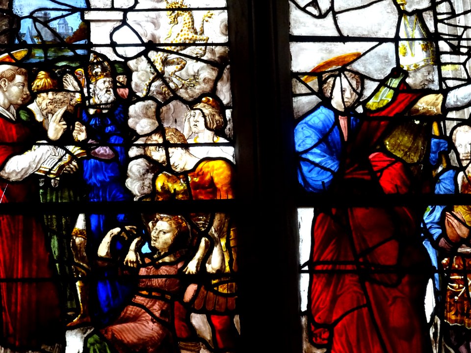Vitrail, église Saint-Martin, Triel-sur-Seine, Yvelines 