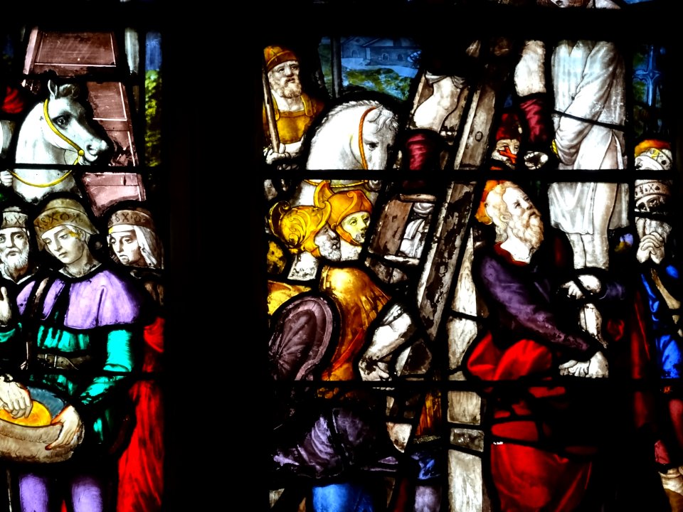 Vitrail, église Saint-Martin, Triel-sur-Seine, Yvelines 