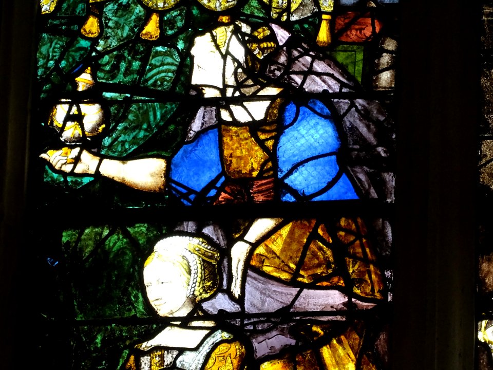 Vitrail, église Saint-Acceul d'Ecouen, Ecouen, Val-d'Oise 