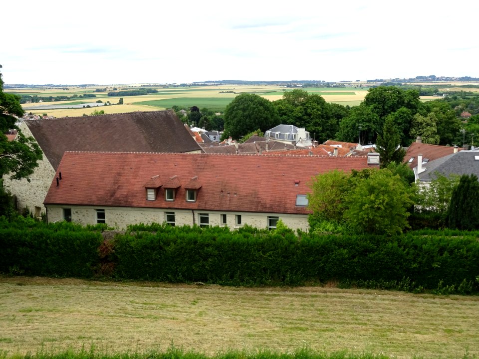 Vue sur les toits et les maisons, Ecouen, Val-d'Oise 
