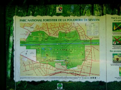 Plan du Parc national forestier de la Poudrerie, Sevran , … 