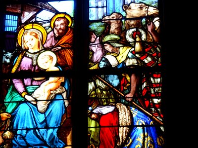 Vitrail, église Saint-Martin, Triel-sur-Seine, Yvelines 