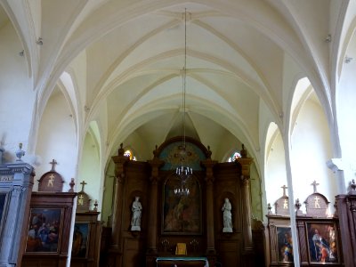 Nef, église Saint-Maurice, Blandy-les-Tours, Seine-et-Marn… 