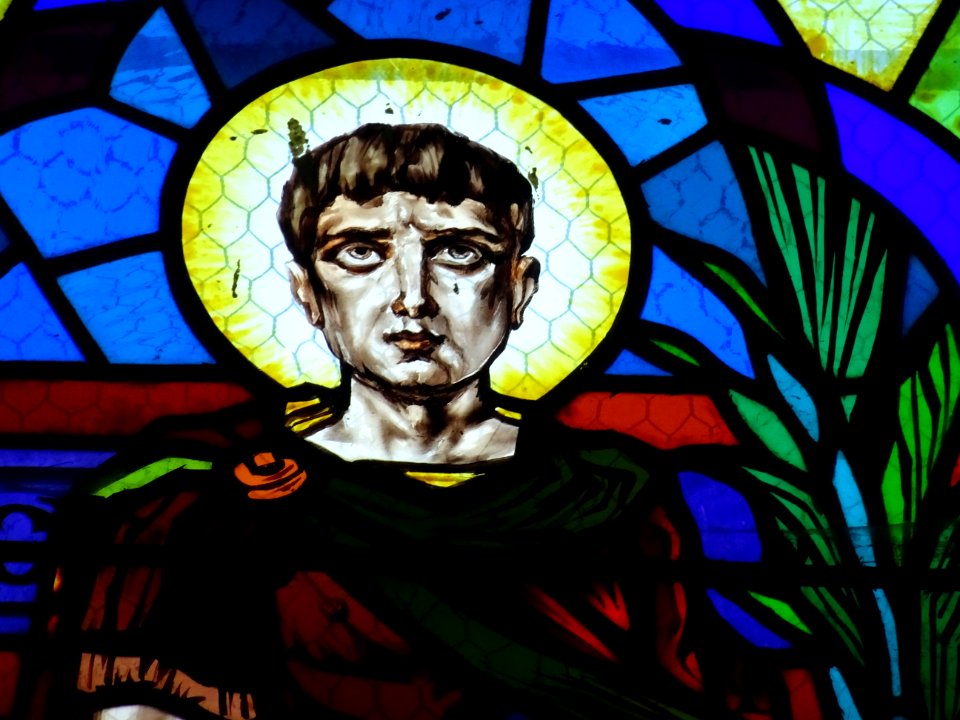 Vitrail, église Saint-Maurice, Blandy-les-Tours, Seine-et-… 