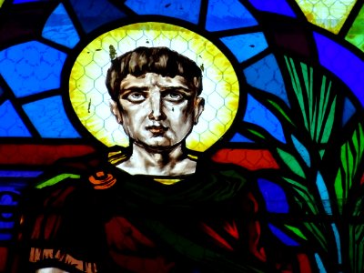 Vitrail, église Saint-Maurice, Blandy-les-Tours, Seine-et-… 