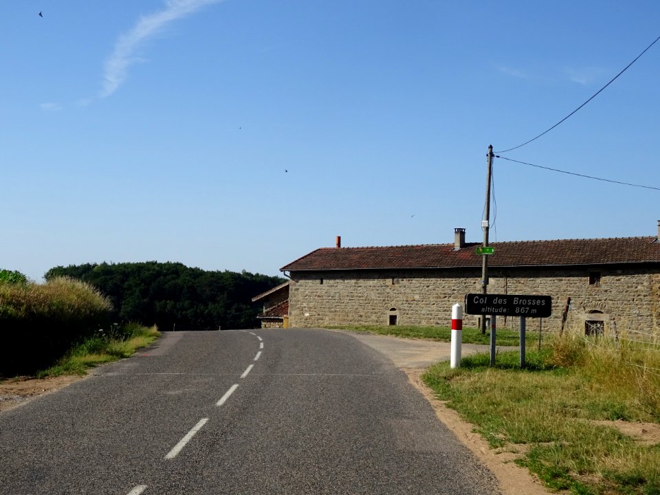 Col des Brosses, 867m, entre Yzeron et Duerne, Rhône 