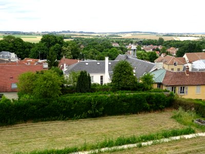 Vue sur les toits et les maisons, Ecouen, Val-d'Oise 