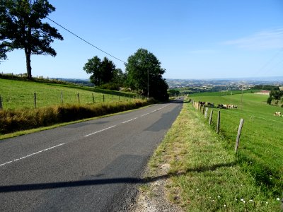 Belle descente avant d'arriver à St-Symphorien-sur-Coise, … 