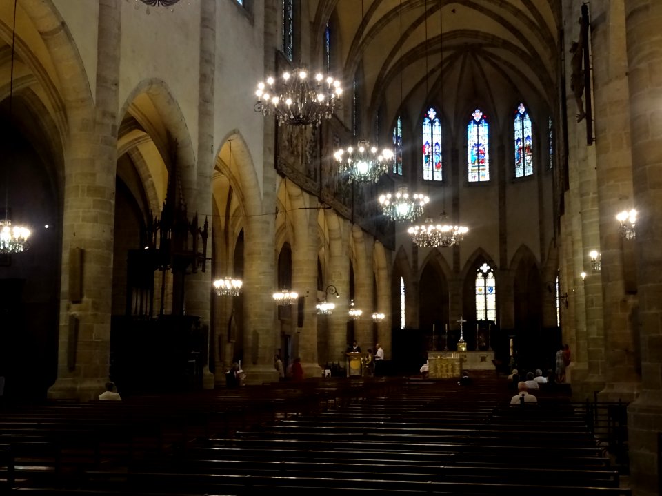 Nef, cathédrale Notre-Dame-et-Saint-Privat, Mende, Lozère 