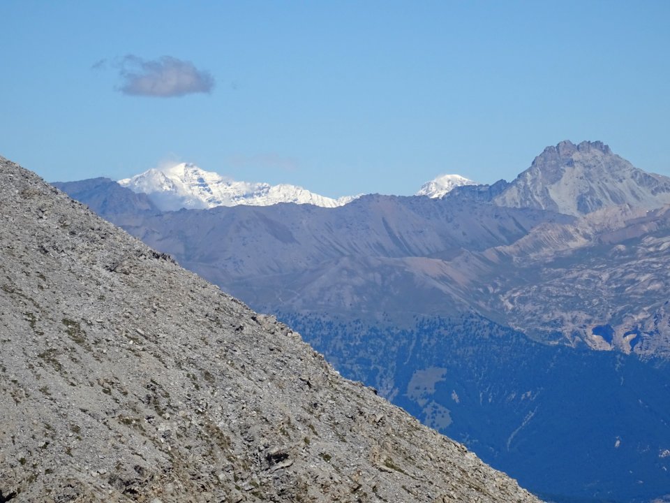 Première vue sur le Mont Blanc à 13H 