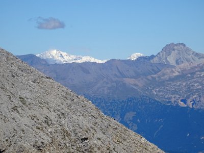 Première vue sur le Mont Blanc à 13H 
