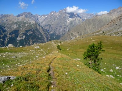 En descendant du col de Vallouise 