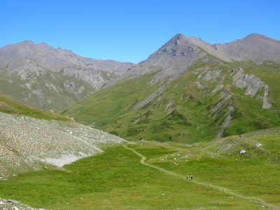 Immense prairie, le Ravin des Coutiers, en face, le Pic du… 