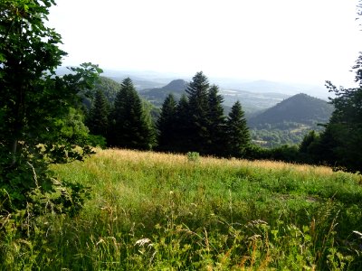 Paysage de sucs, près du Villaret, St-Julien-de-Chapteuil,… 
