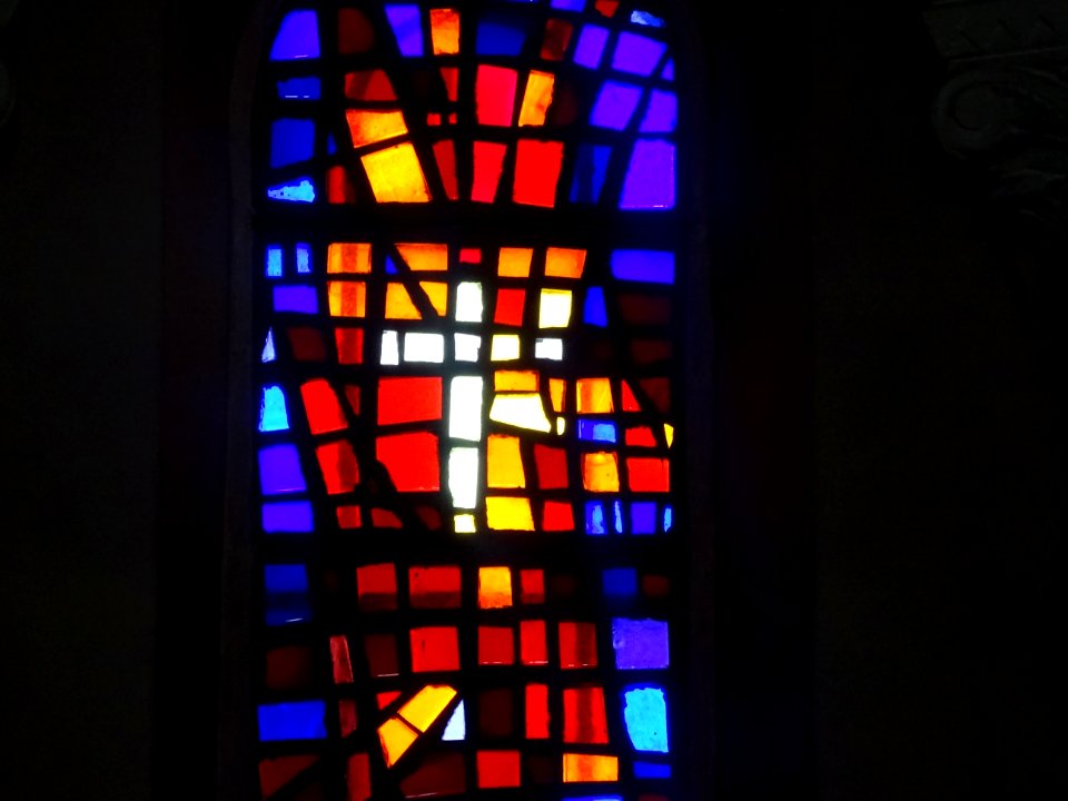 Vitrail, église St-Régis, St-Régis-du-Coin, Loire 