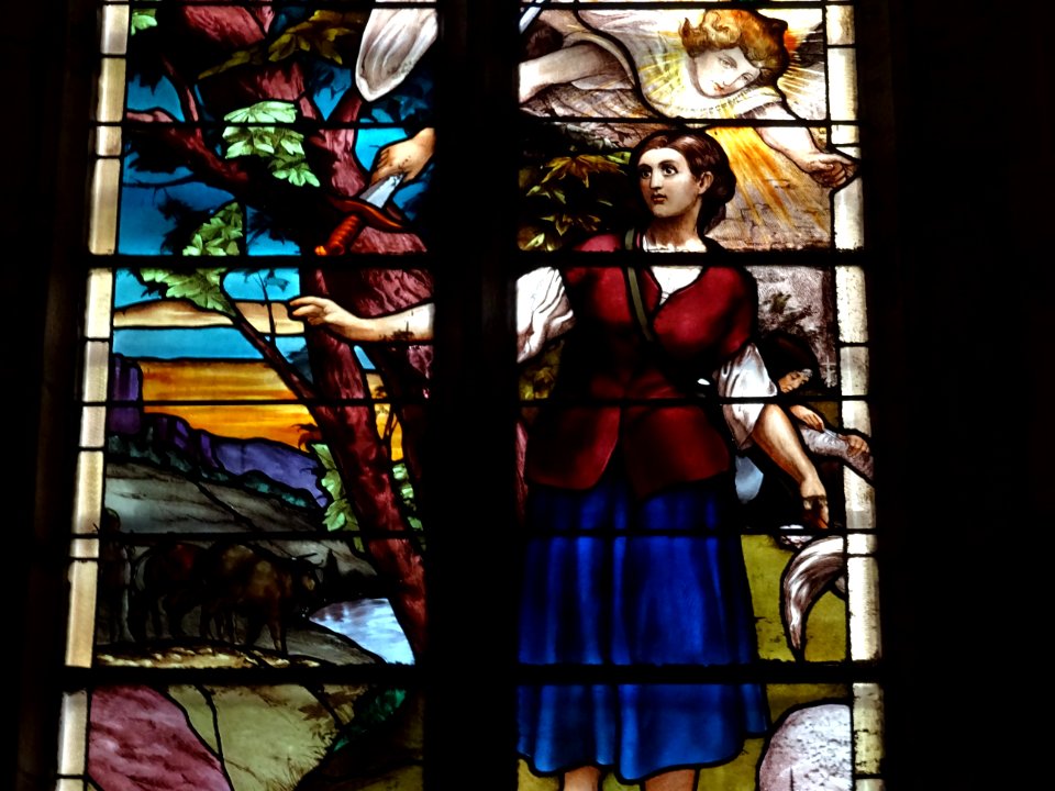 Vitrail de Jeanne d'Arc, cathédrale Notre-Dame-et-Saint-Pr… 