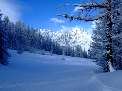 Le Mont Pelvoux depuis la piste des Crêtes, après une gros… 