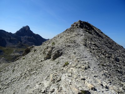 Dernière longueur sur l'arête qui monte au sommet du Pic d… 