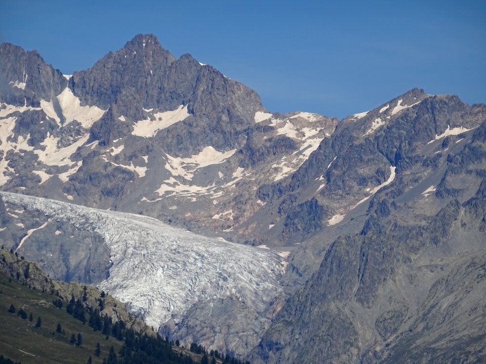 Le Pic de Neige Cordier et le Glacier Blanc 