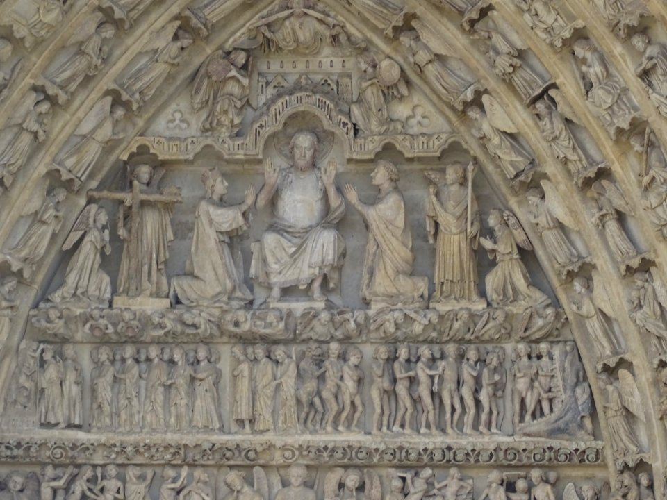 Détail du portail, cathédrale Notre-Dame, Amiens, Somme 