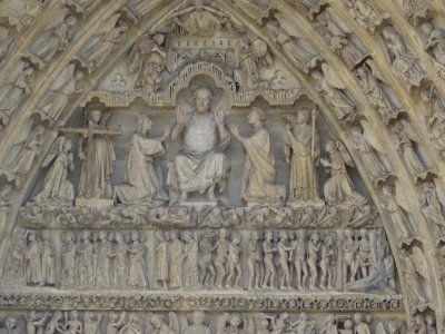 Détail du portail, cathédrale Notre-Dame, Amiens, Somme 