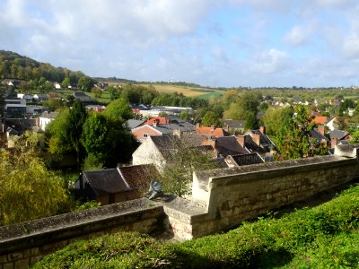 Vue sur les toits de Poix-de-Picardie, depuis l'église Sai… 