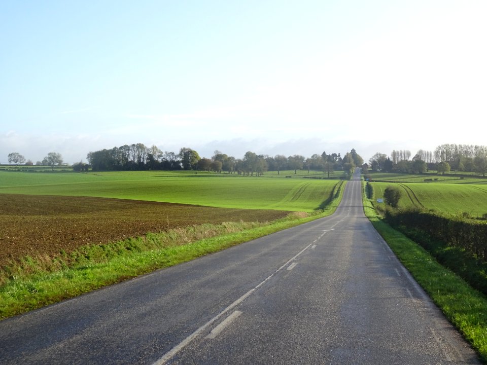 Ligne droite entre Buchy et Bosc-Bordel, Seine-Maritime 