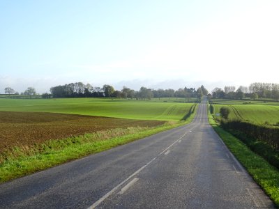 Ligne droite entre Buchy et Bosc-Bordel, Seine-Maritime 