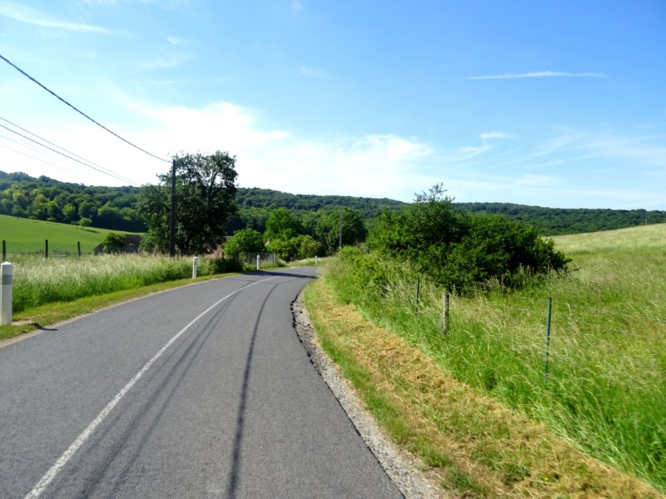 Petite route avant le hameau de Vertuelle, Marne 