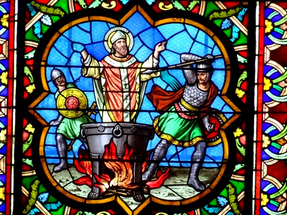 Vitrail, collégiale Saint-Quiriace, Provins, Seine-et-Marn… 