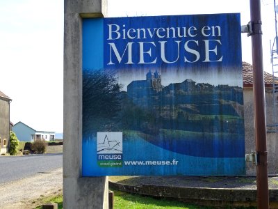Pancarte Bienvenue en Meuse, Thonne-le-Thil, Meuse 