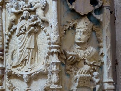 Bas-relief sous la chaire, basilique Notre-Dame d'Avioth, … 