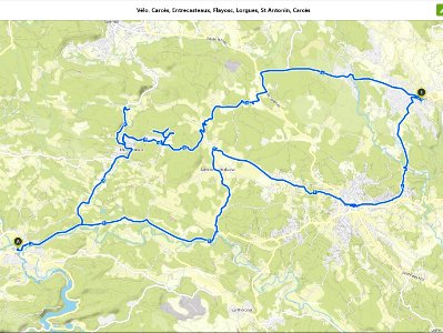 Itinéraire Carcès Entrecasteaux Flayosc Lorgues St-Antonin… 