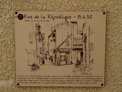 Panonceau, rue de la République, Corps, Isère 