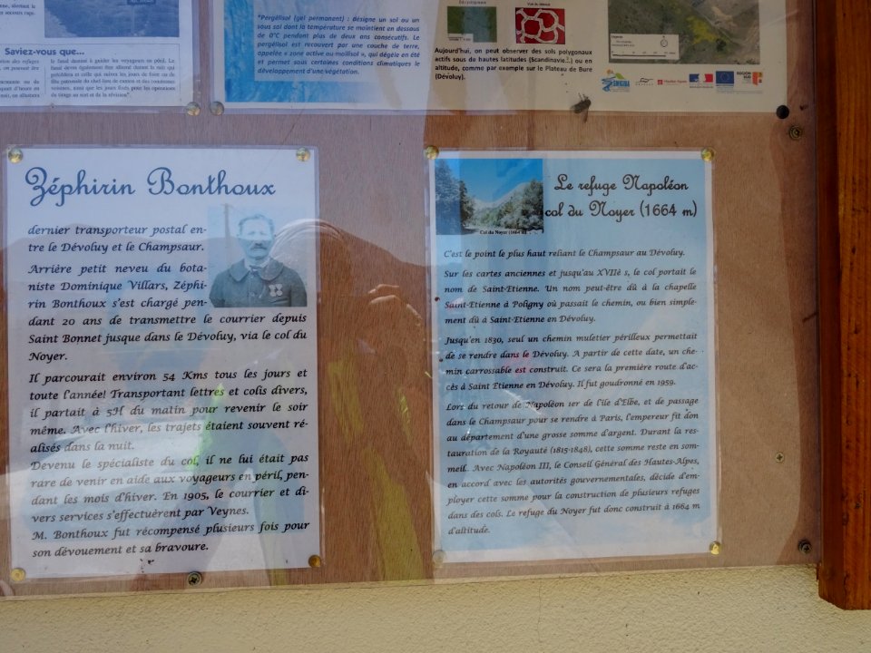 Panonceau expliquant la vie de Zéphirin Bonthoux, dernier … 