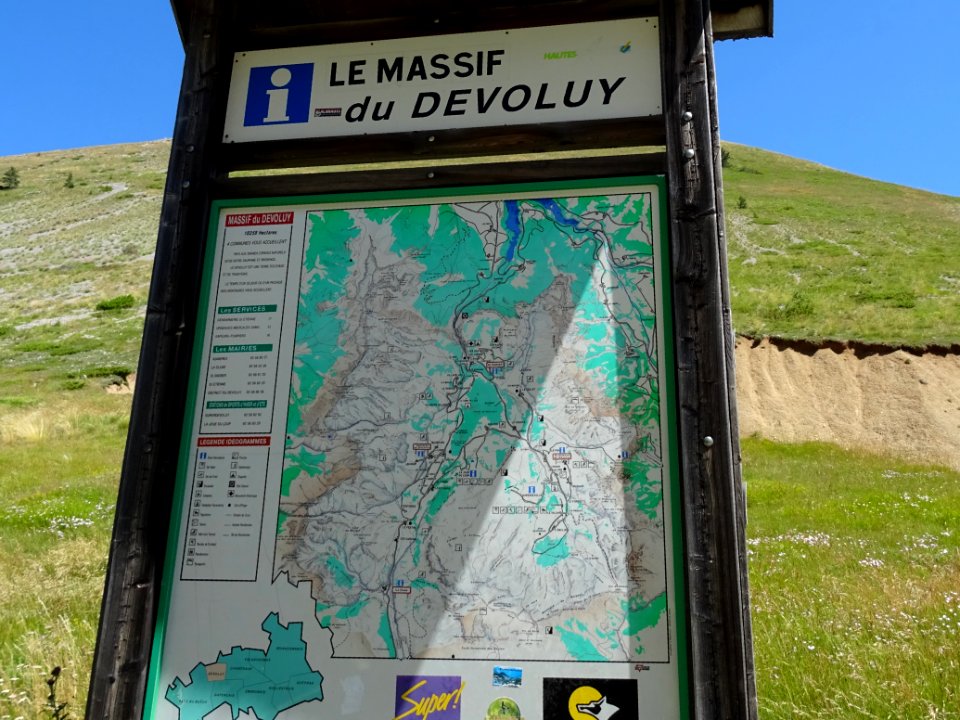 Panneau informatif Le massif du Dévoluy 