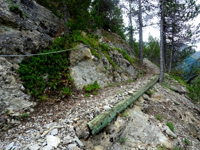 Dans la descente vers le refuge de Basse Rua, passage avec… 