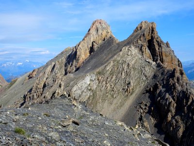 Depuis le Col de la Colette Verte 2900 m, vue vers la Poin… 