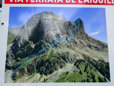 Parcours de la Via ferrata de l'Aiguillette du Lauzet 