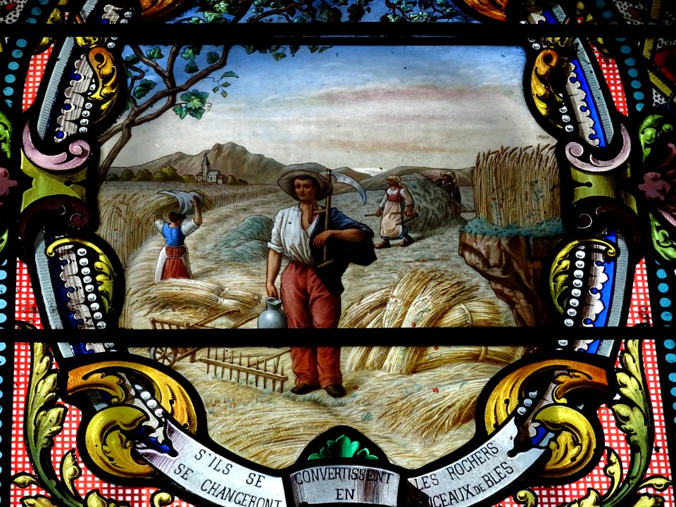 Vitrail, basilique Notre Dame de La Salette, sanctuaire No… 
