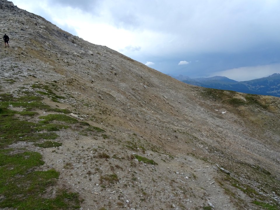 Arrivée au col situé sous le Pic d'Escreins 