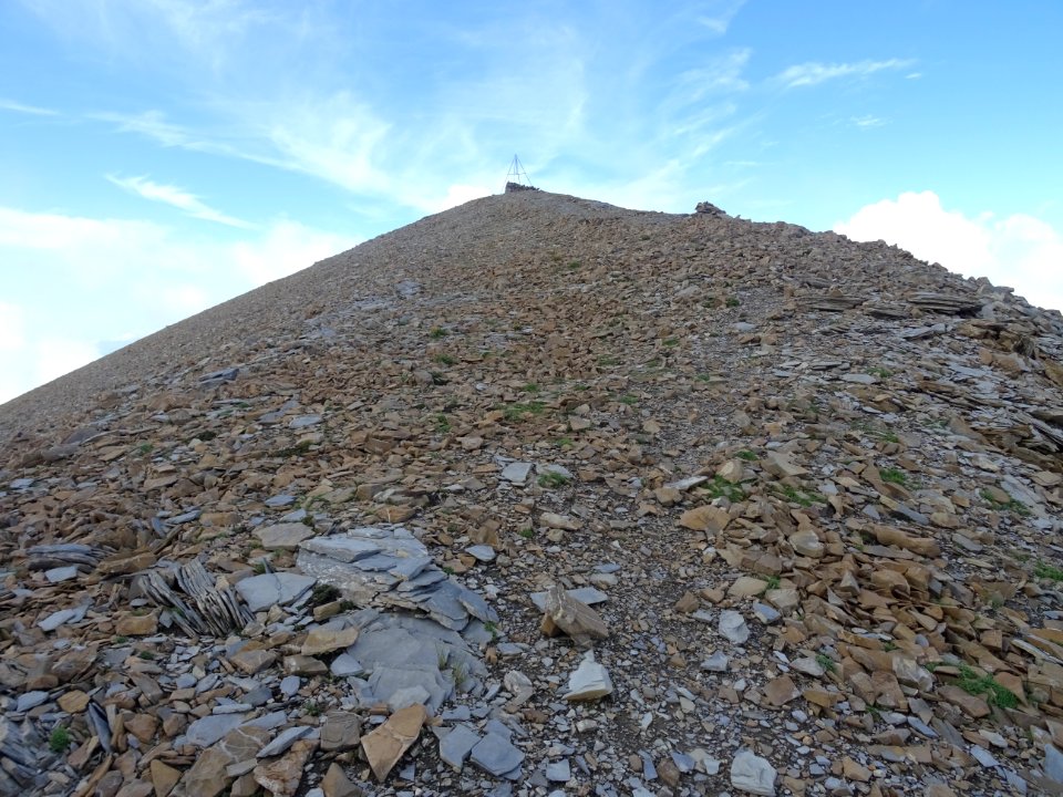 Sur l'arête de la Dent, dernière grosse longueur sous le p… 